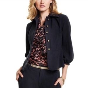 CAbi Black Abbott Peplum Blazer Size 4